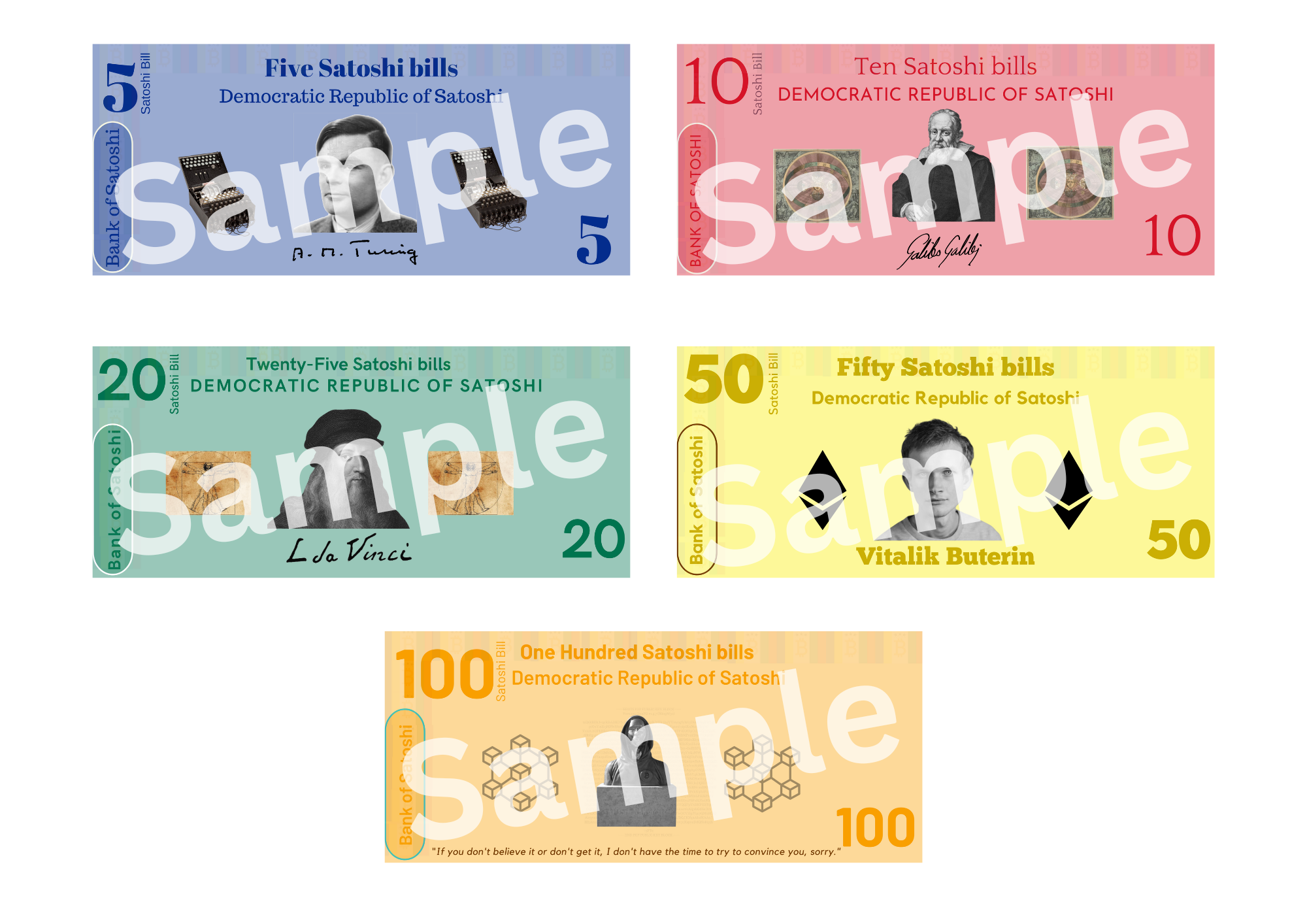 Reverse of the 2023 Satoshi bill banknotes